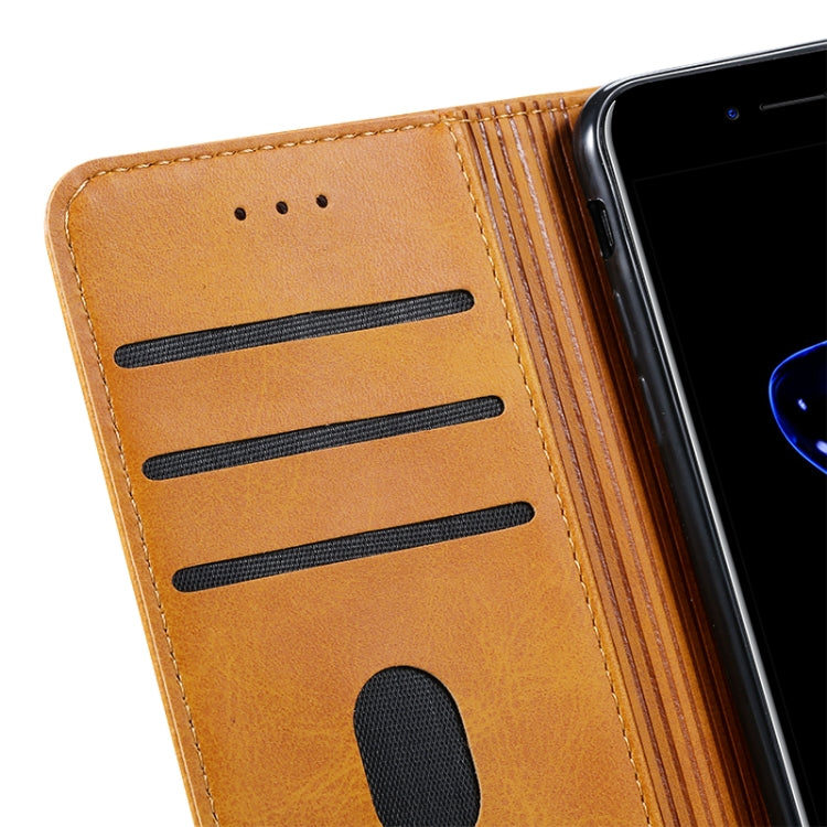 For iPhone 8 / 7 GUSSIM Magnetic Horizontal Flip Leather Case with Holder & Card Slots & & Wallet(Black)