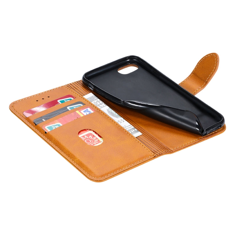 For iPhone 8 / 7 GUSSIM Magnetic Horizontal Flip Leather Case with Holder & Card Slots & & Wallet(Black)