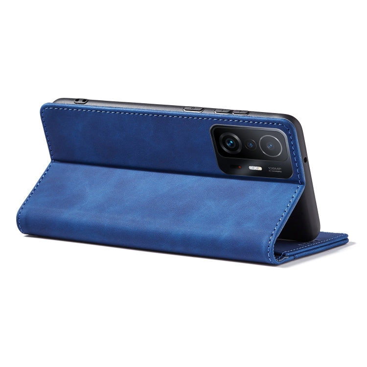 For Xiaomi Mi 11T / Mi 11T Pro Magnetic Dual-fold Leather Phone Case(Blue) - free shipping - PMC Jewellery - Order now!