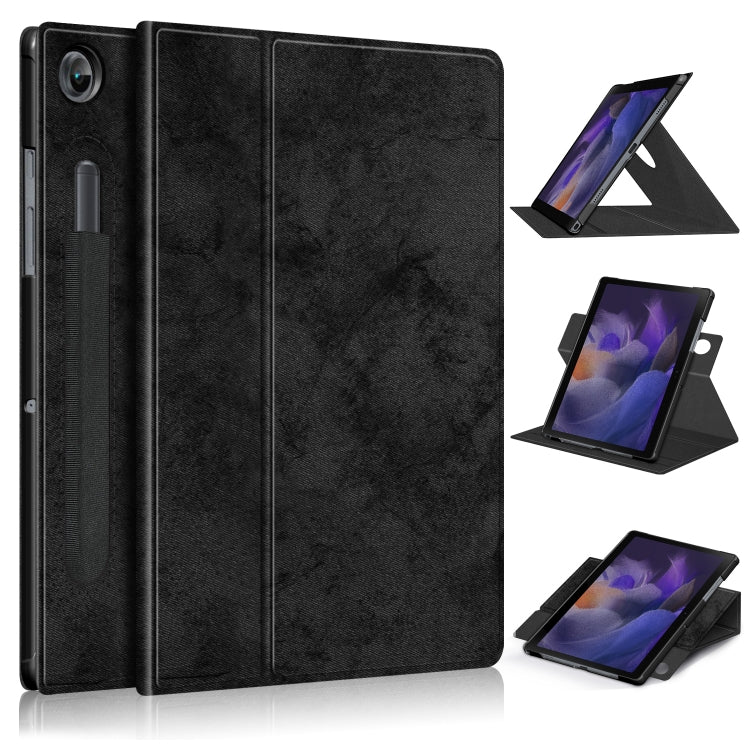 For Samsung Galaxy Tab A8 2022 SM-X200 360 Degrees Rotation Leather Tablet Case(Black) - free shipping - PMC Jewellery - Order now!