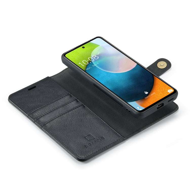 For Samsung Galaxy A53 5G DG.MING Crazy Horse Texture Detachable Magnetic Leather Phone Case(Black)