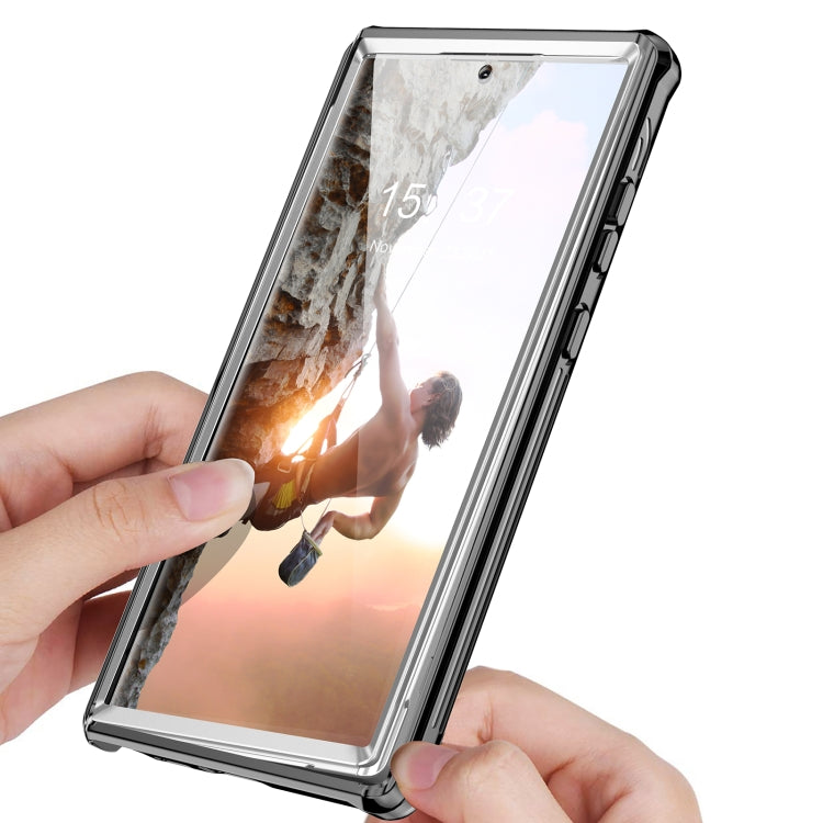 For Samsung Galaxy S22 Ultra 5G RedPepper Transparent Dot Shockproof Waterproof PC + TPU Phone Case(Black) - Galaxy S22 Ultra 5G Cases by RedPepper | Online Shopping South Africa | PMC Jewellery | Buy Now Pay Later Mobicred