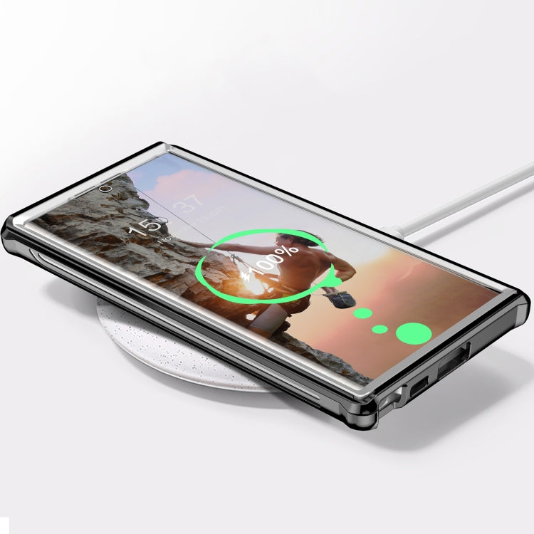 For Samsung Galaxy S22 Ultra 5G RedPepper Transparent Dot Shockproof Waterproof PC + TPU Phone Case(Black) - Galaxy S22 Ultra 5G Cases by RedPepper | Online Shopping South Africa | PMC Jewellery | Buy Now Pay Later Mobicred