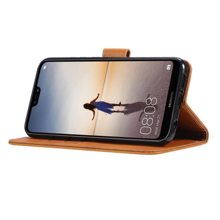 For Huawei P20 Lite GUSSIM Business Style Horizontal Flip Leather Case with Holder & Card Slots & Wallet(Khaki) - Huawei Cases by GUSSIM | Online Shopping South Africa | PMC Jewellery | Buy Now Pay Later Mobicred