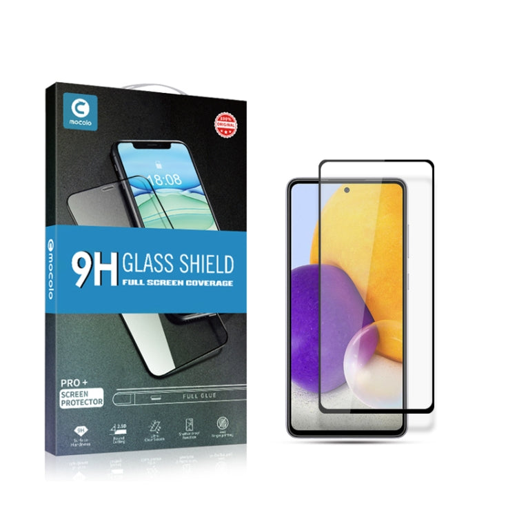 mocolo 0.33mm 9H 2.5D Full Glue Silk Print Tempered Glass Film For Samsung Galaxy A73 5G(Black) - Galaxy Tempered Glass by mocolo | Online Shopping South Africa | PMC TechLife | Buy Now Pay Later Mobicred