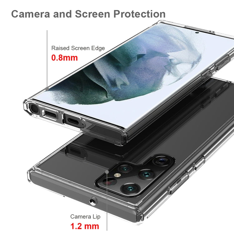 For Samsung Galaxy S22 Ultra 5G Shockproof Scratchproof TPU + Acrylic Phone Case(Black)