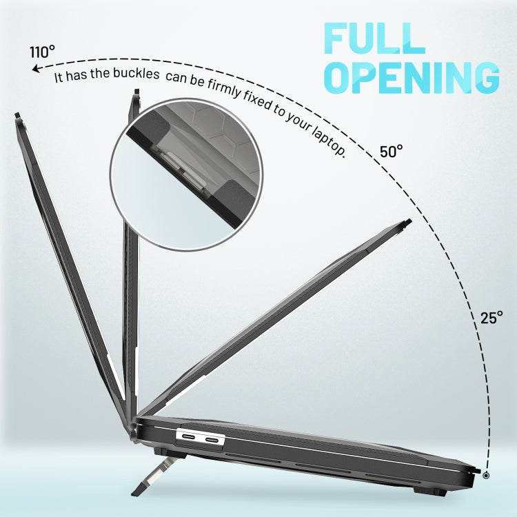 PC + TPU Honeycomb Laptop Protective Case For MacBook Pro 13.3 inch A2338 / A2289 / A2251 (2020)(Cool Black) - MacBook Pro Cases by PMC TechLife | Online Shopping South Africa | PMC TechLife