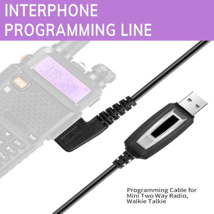 RETEVIS J9110P Dedicated USB Programming Cable for RT3S Series EDA0014386 / EDA0014407(Black) - free shipping - PMC Jewellery - Order now!