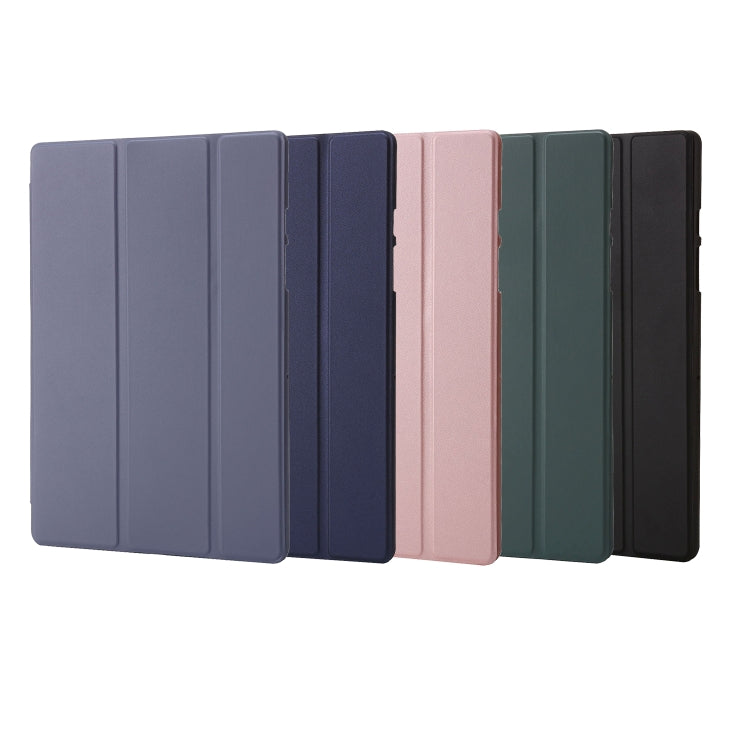 For Samsung Galaxy Tab A8 10.5 2021 TPU Three-fold Horizontal Flip Leather Case(Black) - free shipping - PMC Jewellery - Order now!
