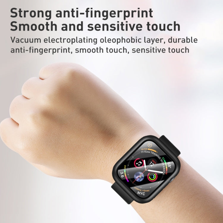 ROCK 2 in 1 PC Frame + Film Protector Case For Apple Watch Series 3 & 2 & 1 42mm(Black) - Watch Cases by ROCK