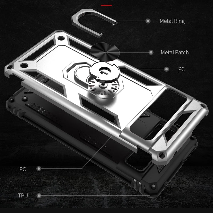 For Google Pixel 7 Pro Shockproof TPU + PC Protective Case with 360 Degree Rotating Holder(Silver) - free shipping - PMC TechLife - Order now!