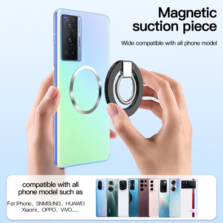 wlons Magnetic 360 Degree Rotatable Mobile Phone Ring Holder(Black) - Ring Holder by wlons | Online Shopping South Africa | PMC TechLife | Buy Now Pay Later Mobicred