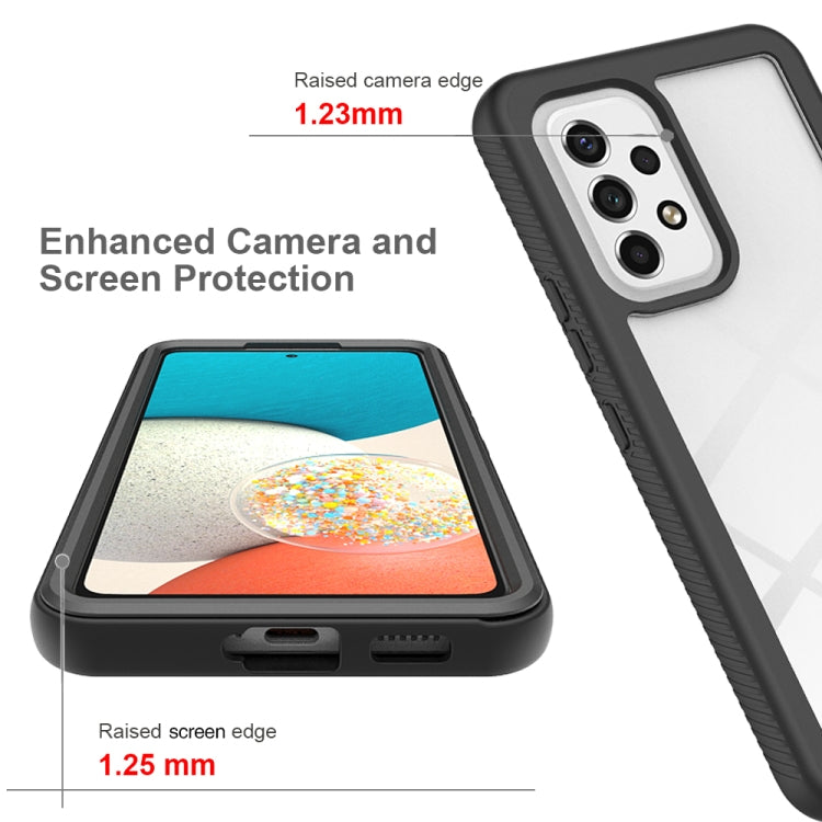 For Samsung Galaxy A53 5G Starry Sky Solid Color Series PC + TPU Phone Case with PET Film(Black)