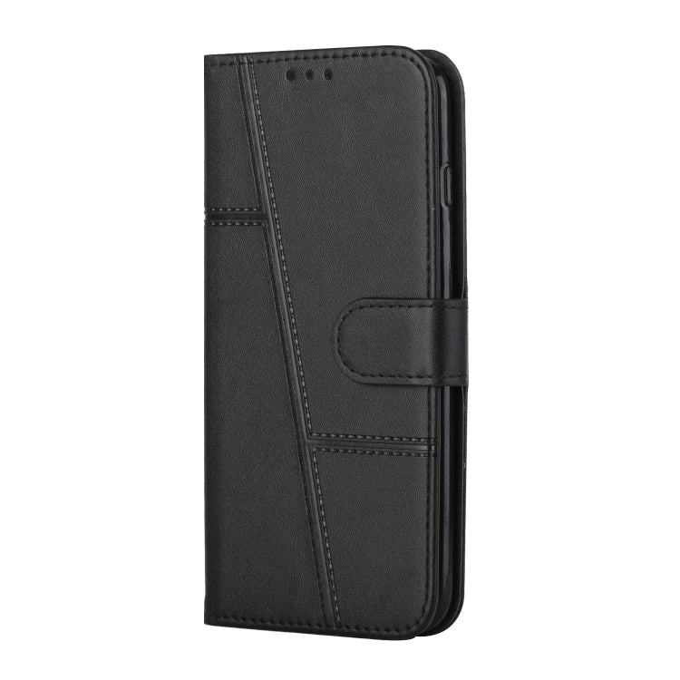 For Samsung Galaxy A33 5G Stitching Calf Texture Buckle Leather Phone Case(Black)