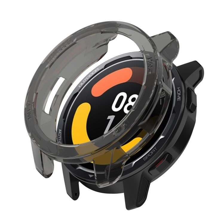 For Xiaomi Watch S1 Active / Watch Color 2 TPU Half-pack Watch Case(Transparent Black) - Watch Cases by PMC Jewellery | Online Shopping South Africa | PMC Jewellery | Buy Now Pay Later Mobicred