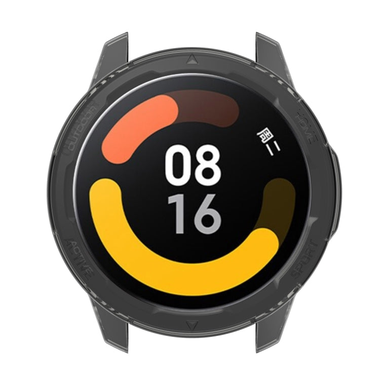 For Xiaomi Watch S1 Active / Watch Color 2 TPU Half-pack Watch Case(Transparent Black) - Watch Cases by PMC Jewellery | Online Shopping South Africa | PMC Jewellery | Buy Now Pay Later Mobicred