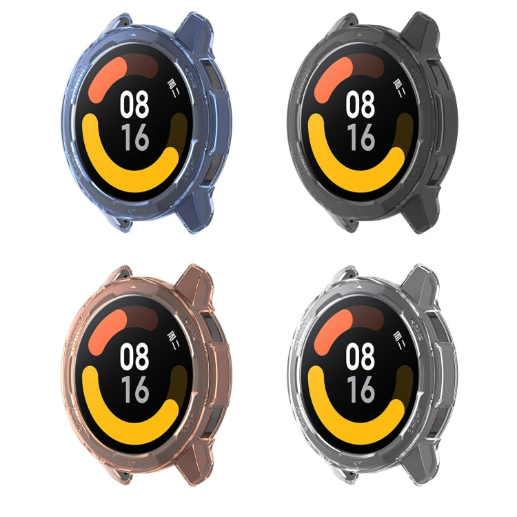 For Xiaomi Watch S1 Active / Watch Color 2 TPU Half-pack Watch Case(Transparent Black) - Watch Cases by PMC Jewellery | Online Shopping South Africa | PMC Jewellery | Buy Now Pay Later Mobicred