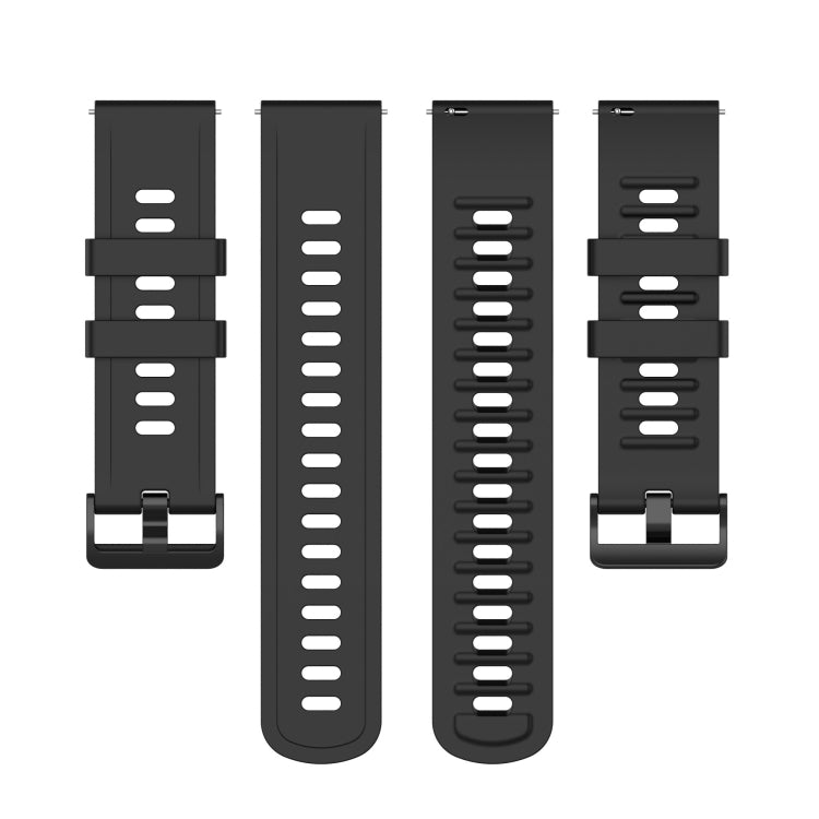 For Xiaomi Watch S1 Active / Watch Color 2 Solid Color Silicone Watch Band(Black)