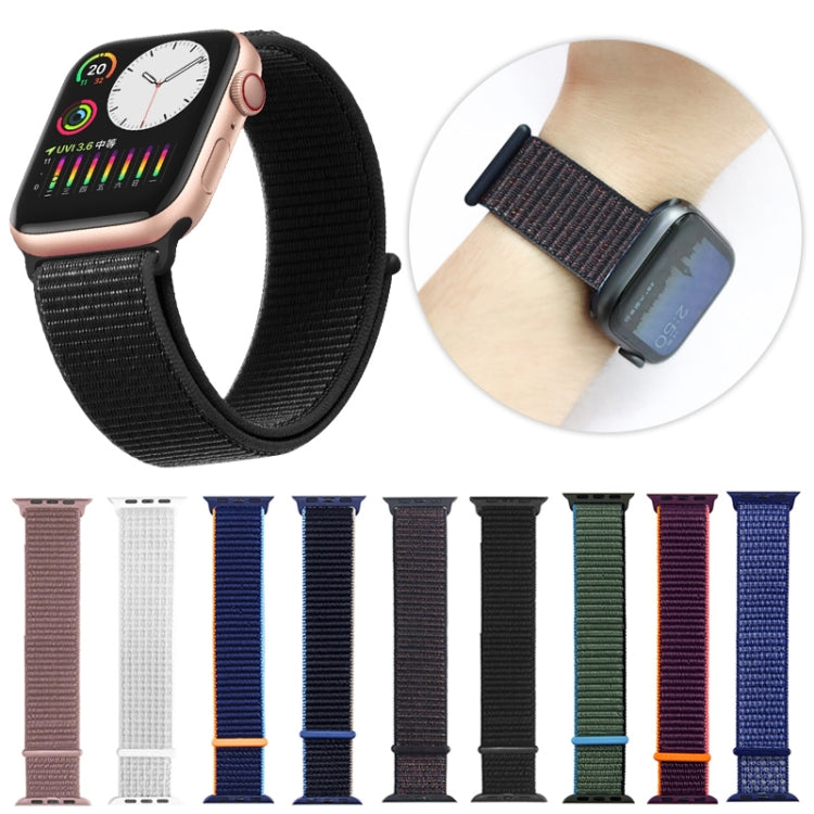 For Apple Watch Series 7 41mm / 6 & SE & 5 & 4 40mm / 3 & 2 & 1 38mm Mutural Nylon Watch Band(Black Red) - free shipping - PMC TechLife - Order now!