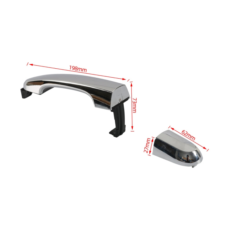 A6849-02 Car Rear Left Door Outside Handle without Hole 82651-2P010 for Kia Sorento 2011-2015 - Door Handles by PMC TechLife | Online Shopping South Africa | PMC TechLife | Buy Now Pay Later Mobicred