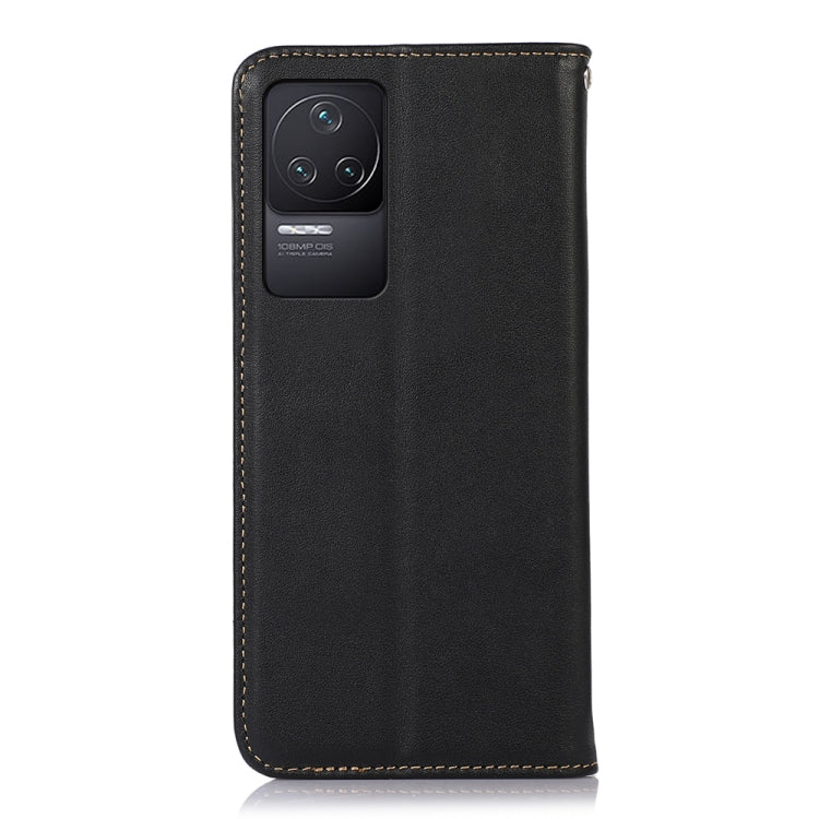 For Xiaomi Redmi K50 / K50 Pro KHAZNEH Nappa Top Layer Cowhide Leather Phone Case(Black)