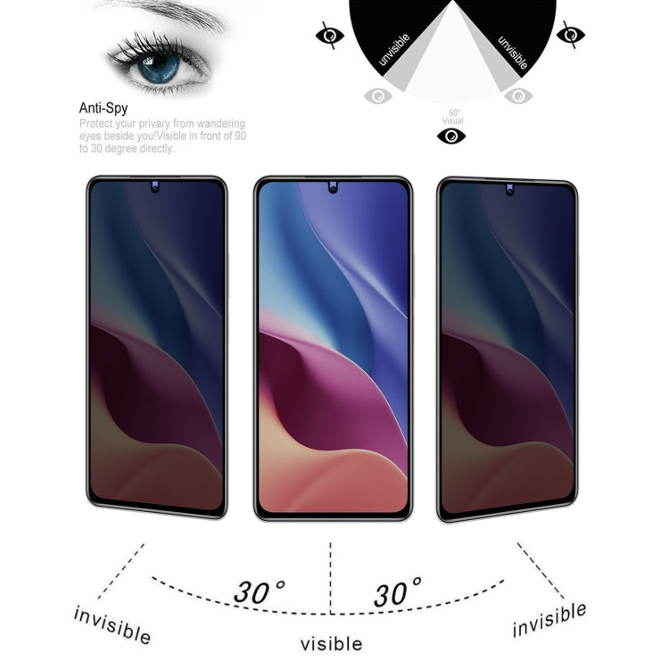 25 PCS Full Cover Anti-peeping Tempered Glass Film For Xiaomi Redmi K40 / K40S