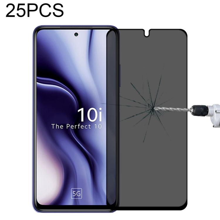 25 PCS Full Cover Anti-peeping Tempered Glass Film For Xiaomi Mi 10i 5G