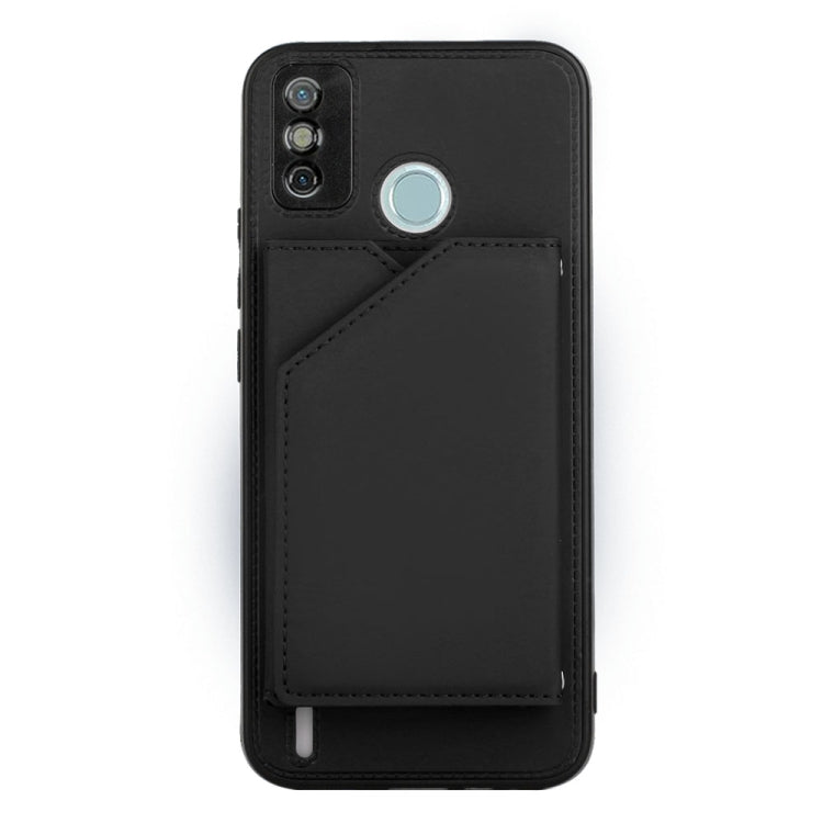 For Tecno Spark 6 Go / Go 2020 Skin Feel PU + TPU + PC Phone Case(Black)