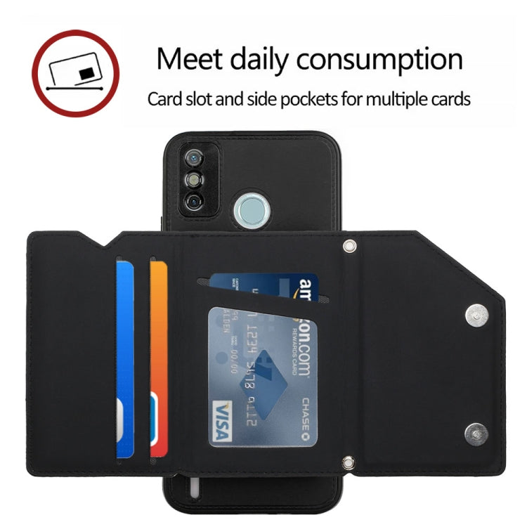 For Tecno Spark 6 Go / Go 2020 Skin Feel PU + TPU + PC Phone Case(Black)