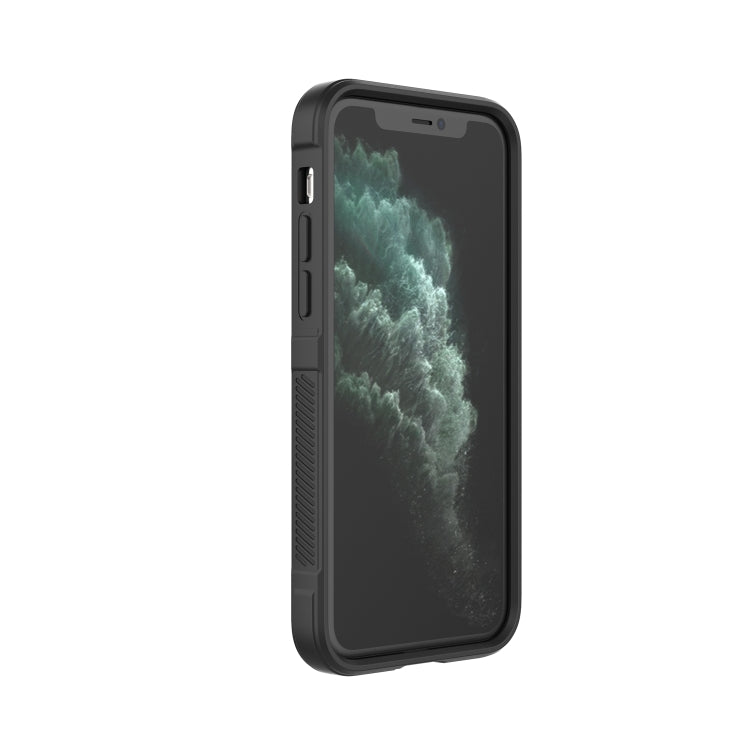 For iPhone 11 Pro Max Magic Shield TPU + Flannel Phone Case (Purple)