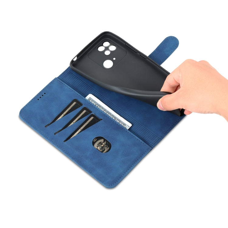 For Xiaomi Redmi 10C / Redmi 10 India AZNS Skin Feel Calf Texture Flip Leather Phone Case(Blue) - free shipping - PMC TechLife - Order now!