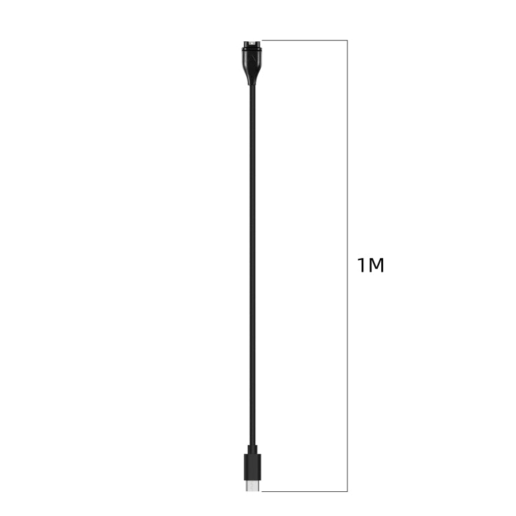 For Garmin Descent G1/Fenix 7/Tactix 7 Universal Type-C / USB-C Smart Watch Charging Cable, Length: 1m(Black)