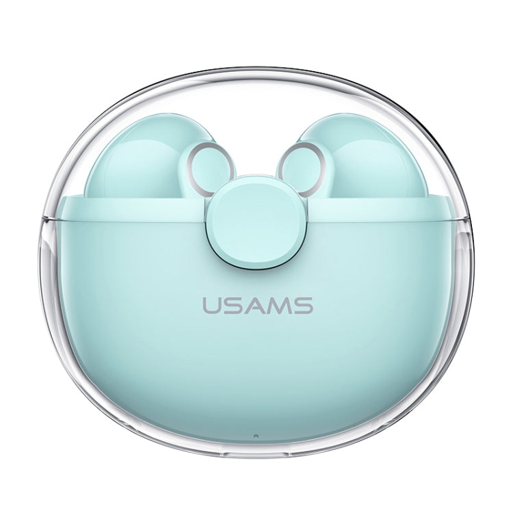 USAMS BU12 TWS Half In-Ear Bluetooth 5.1 Wireless Earphones(Green)
