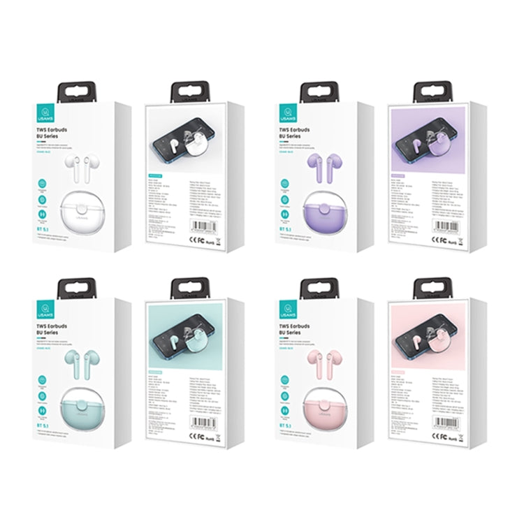 USAMS BU12 TWS Half In-Ear Bluetooth 5.1 Wireless Earphones(Green) - free shipping - PMC Jewellery - Order now!