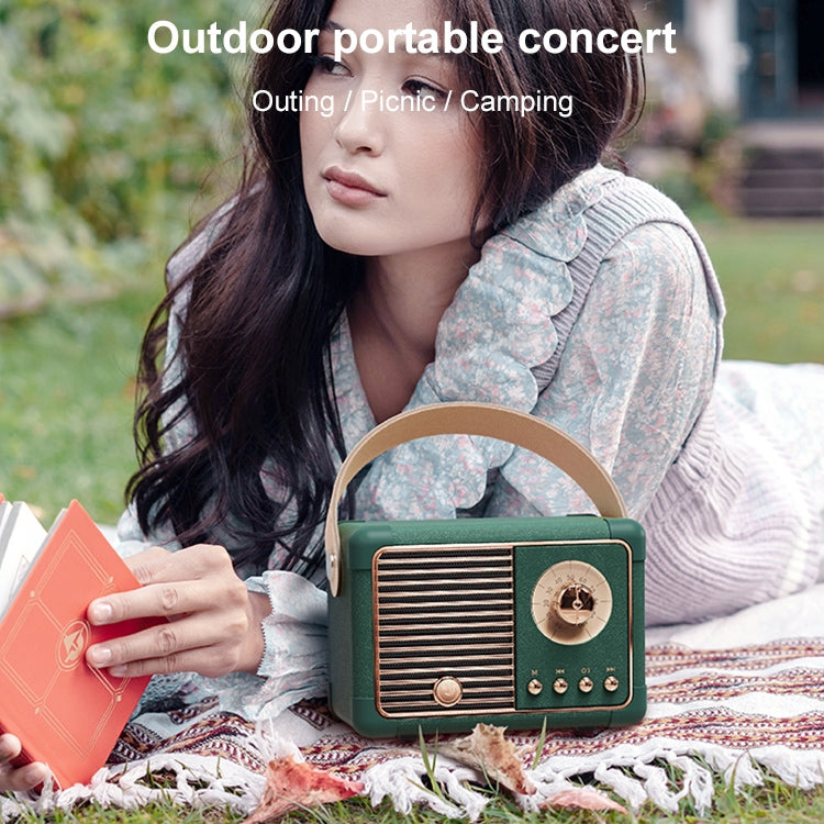 HM11 PLUS Portable HIFI Mini Retro Wireless Bluetooth Speaker(Pink) - Mini Speaker by PMC Jewellery | Online Shopping South Africa | PMC Jewellery