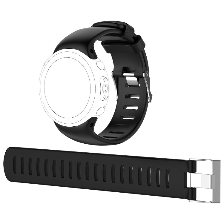 For Sunnto D4 / D4i Novo Diving Watch Silicone Watch Band with Extension Strap(Black) - by PMC Jewellery | Online Shopping South Africa | PMC Jewellery | Buy Now Pay Later Mobicred
