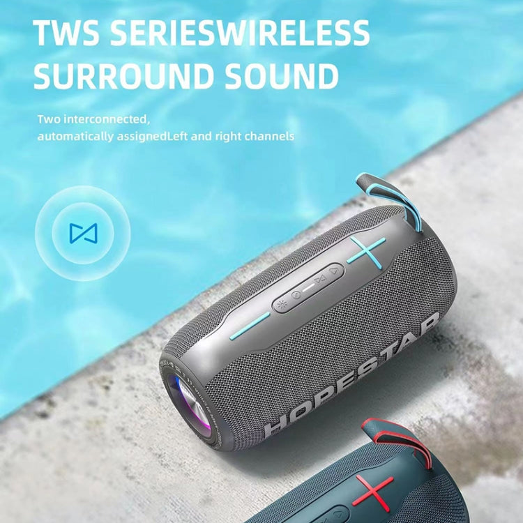 HOPESTAR H49 RGB Light TWS Water-resistant Wireless Bluetooth Speaker(Grey)