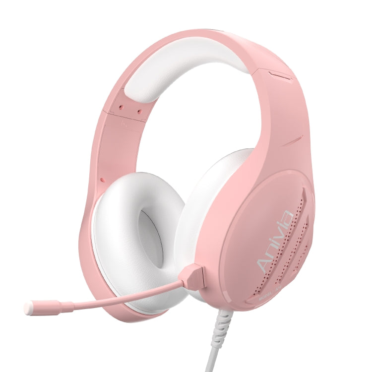 Anivia A10 3.5mm Wired Music Headset with Mic(Pink) - free shipping - PMC Jewellery - Order now!