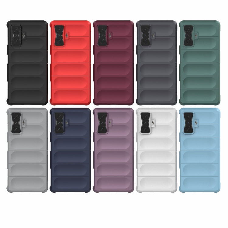 For Xiaomi Redmi K50 Gaming Magic Shield TPU + Flannel Phone Case(Grey)