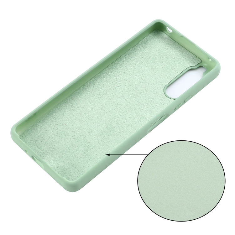For Sony Xperia 10 IV Pure Color Liquid Silicone Shockproof Phone Case(Green)