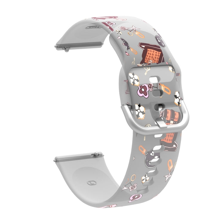 For Samsung Galaxy Watch4 20mm Transparent Printed TPU Silicone Watch Band(9) - Watch Bands by PMC Jewellery | Online Shopping South Africa | PMC Jewellery | Buy Now Pay Later Mobicred