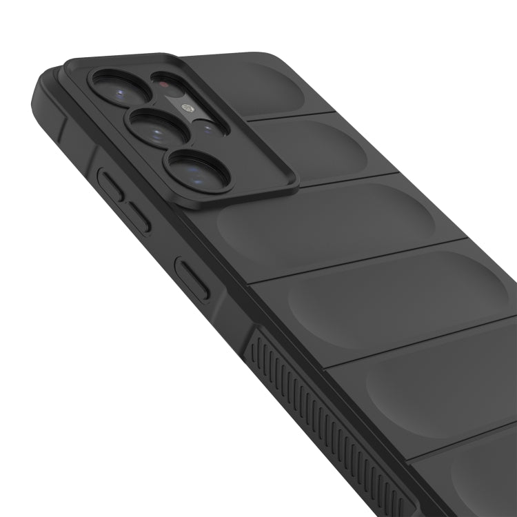 For Samsung Galaxy S21 Ultra 5G Magic Shield TPU + Flannel Phone Case(Grey)
