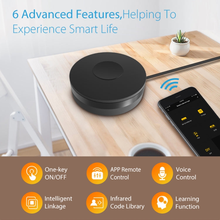 NEO NAS-IR02W WiFi IR Remotc Control Support Amazon Alexa / Google Home(Black) - Universal by NEO | Online Shopping South Africa | PMC Jewellery | Buy Now Pay Later Mobicred