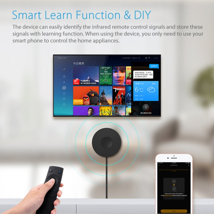 NEO NAS-IR02W WiFi IR Remotc Control Support Amazon Alexa / Google Home(Black) - Universal by NEO | Online Shopping South Africa | PMC Jewellery | Buy Now Pay Later Mobicred