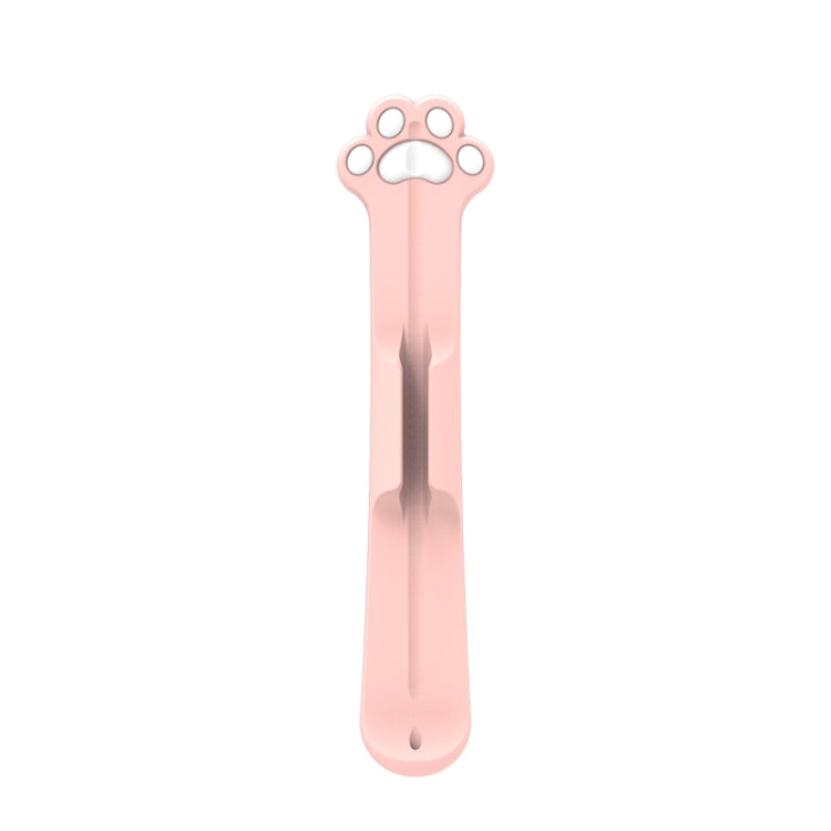 Stylus Silicone Magnetic Cartoon Pen Holder For Apple Pencil 1/2(Pink Cat Paw)