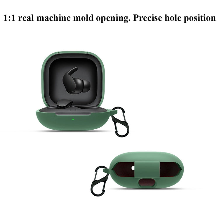 For Beats Fit Pro Wireless Earphone Silicone Protective Case(Dark Green)