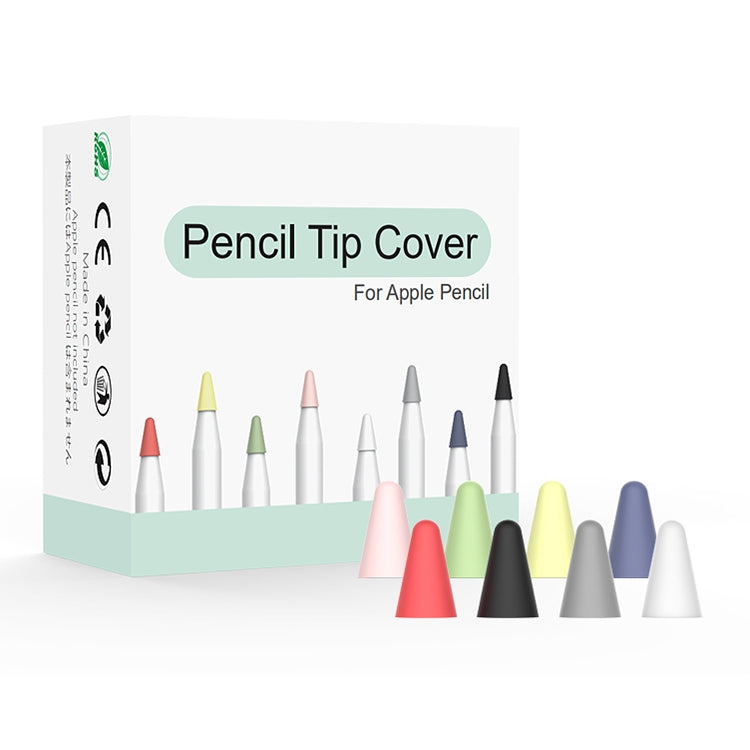 8 PCS / Set Universal Wearable Stylus Nib Cover For Apple Pencil 1 / 2(Colorful)