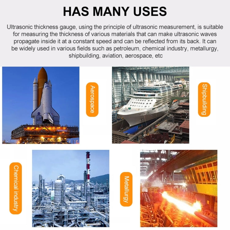 BENETECH GM100+ Ultrasonic Thickness Gauge, Battery Not Included - free shipping - PMC TechLife - Order now!