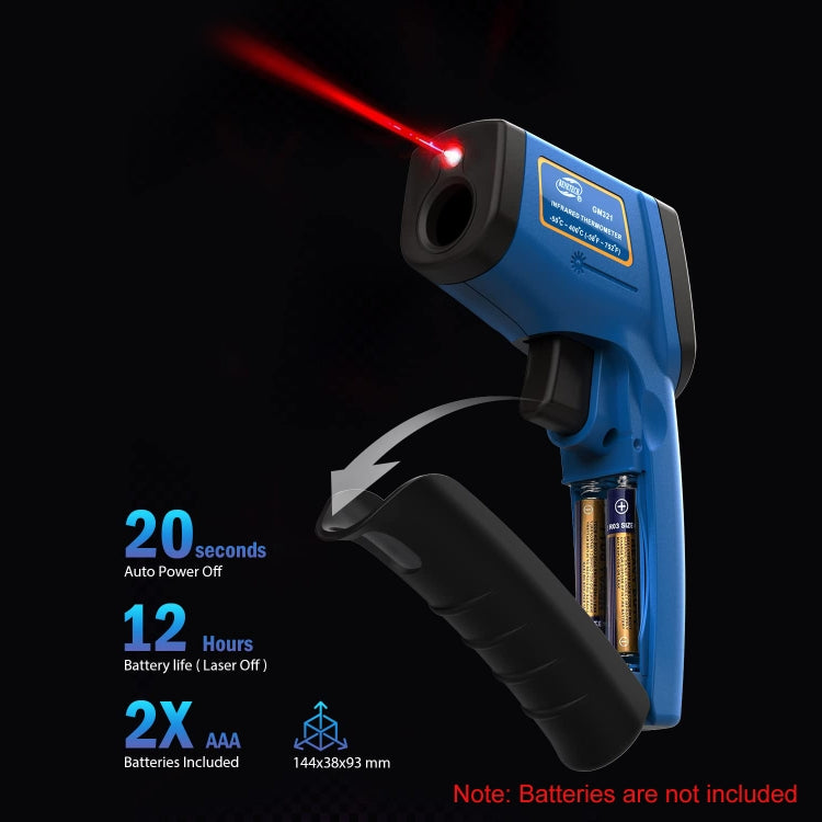 BENETECH GM321 Digital Non-Contact Infrared Thermometer, Battery Not Included - Thermostat & Thermometer by BENETECH | Online Shopping South Africa | PMC TechLife | Buy Now Pay Later Mobicred