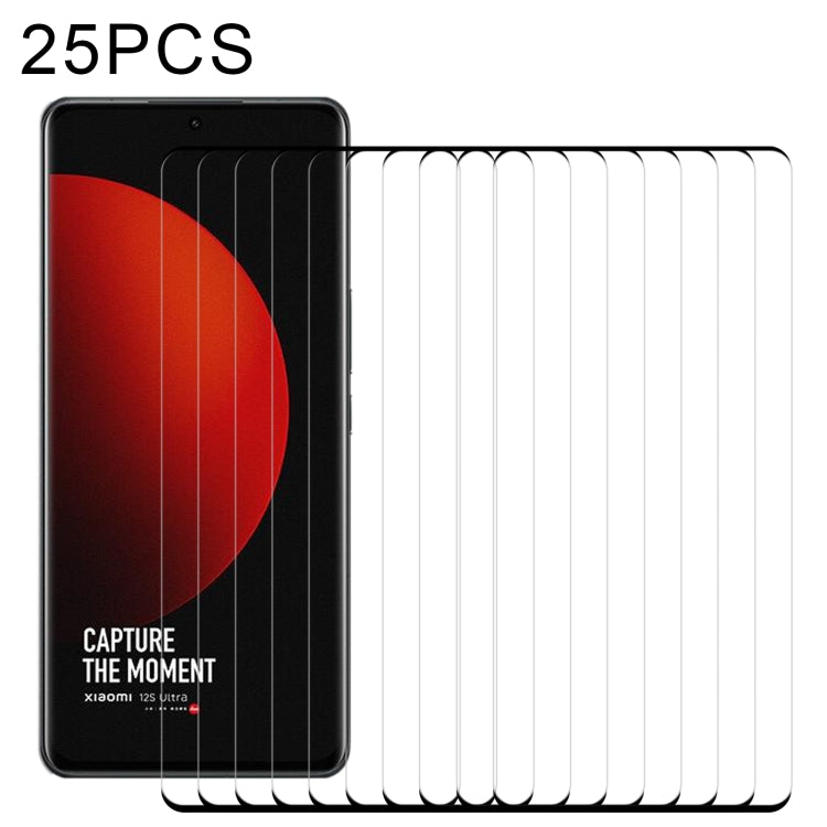 25 PCS Curved Edge Full Screen Tempered Glass Film For Xiaomi 12S Ultra